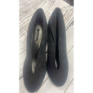 B Street Black Suede‎ V Cut Ankle Booties